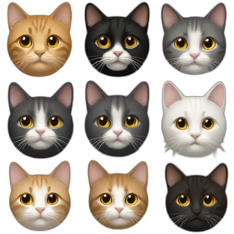 12 cats emoji