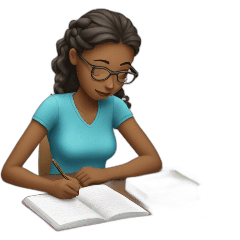 Girl studying emoji