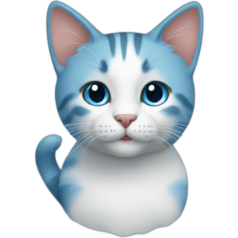 cat blue emoji