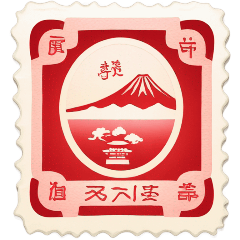 Passport stamp Japan red emoji