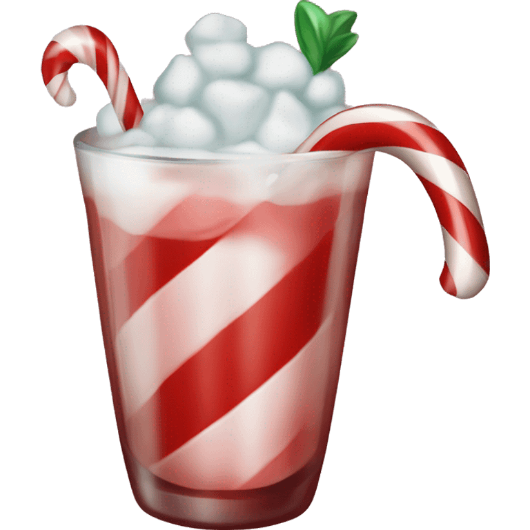 Candy cane cocktail emoji