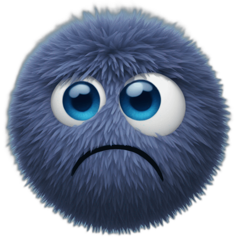 blue hairy ball with single eye emoji