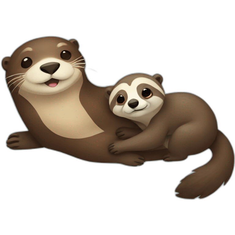 otter with a sloth emoji