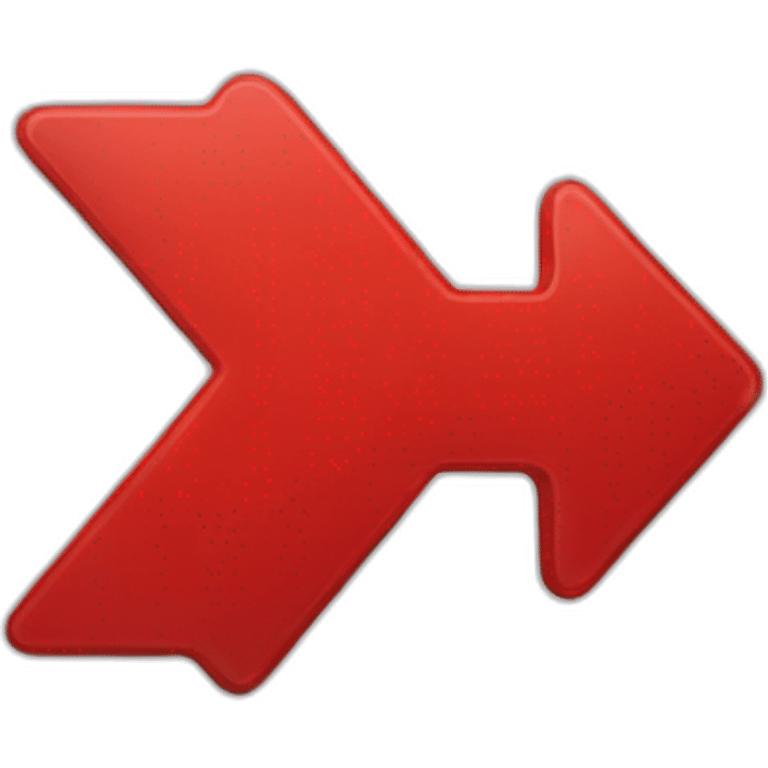 red bold pointing arrow emoji