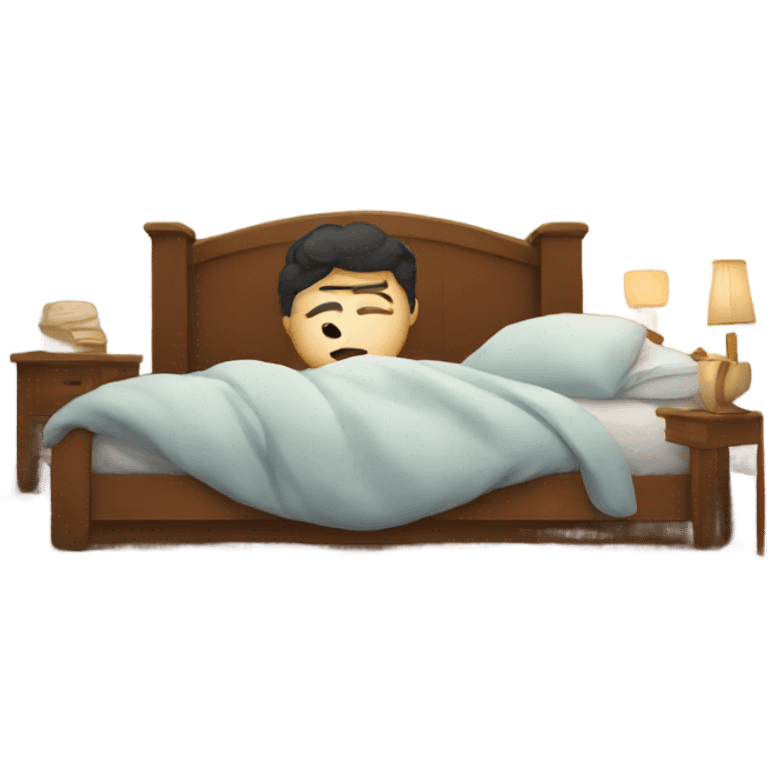 Cozy in bed emoji