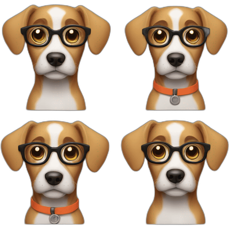 nerd dog emoji