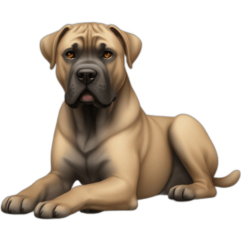 dog Cane Corso color fawn full body emoji