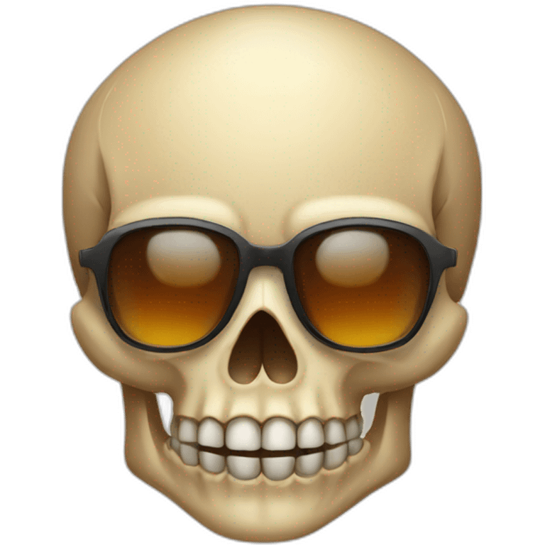 A skull with moustaches and a beer emoji