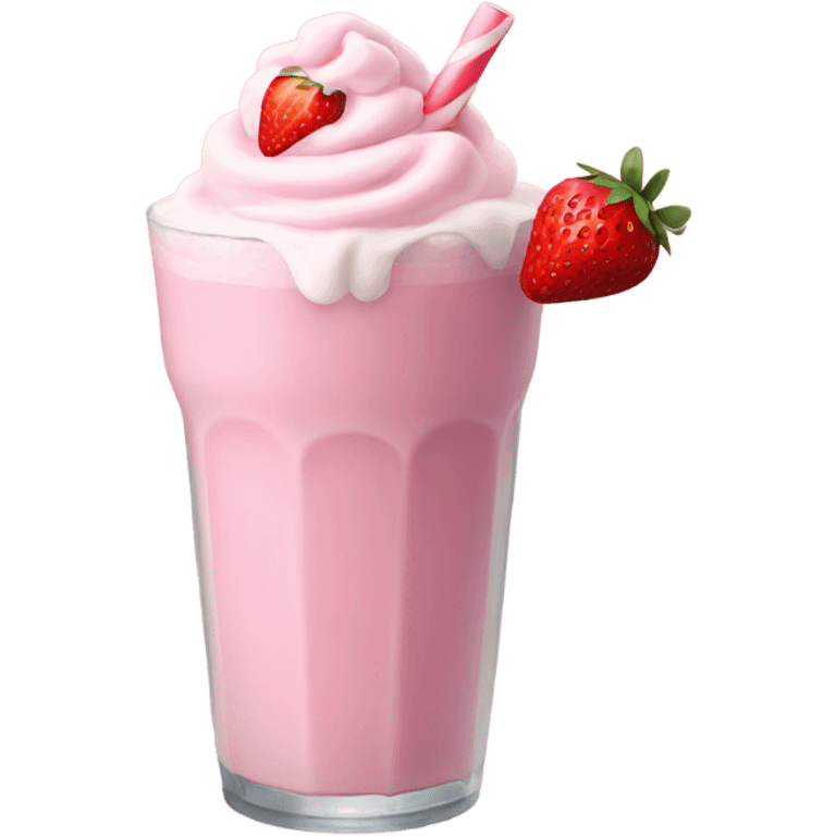 Strawberry milkshake emoji