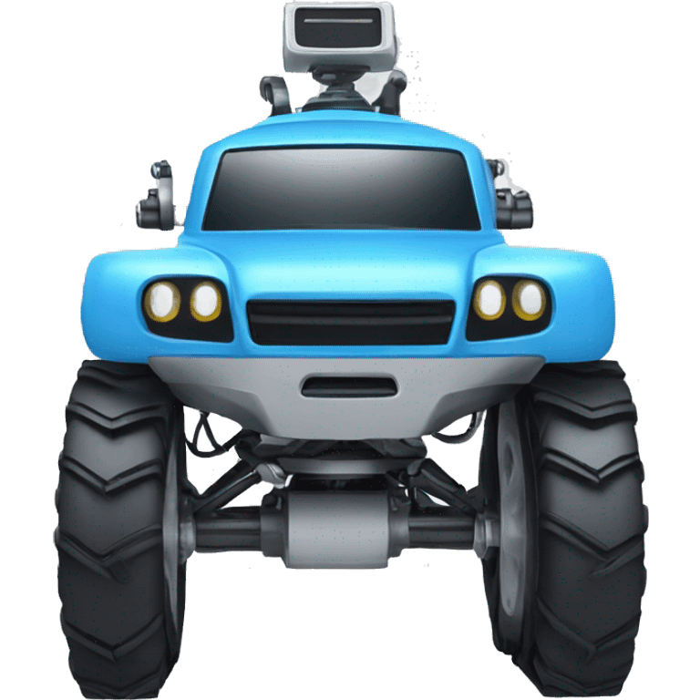 un robot  4WD care supravegheaza copii co o camera video emoji