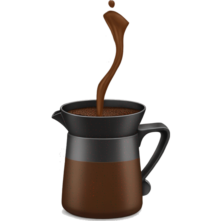 a moka pot pouring coffee emoji