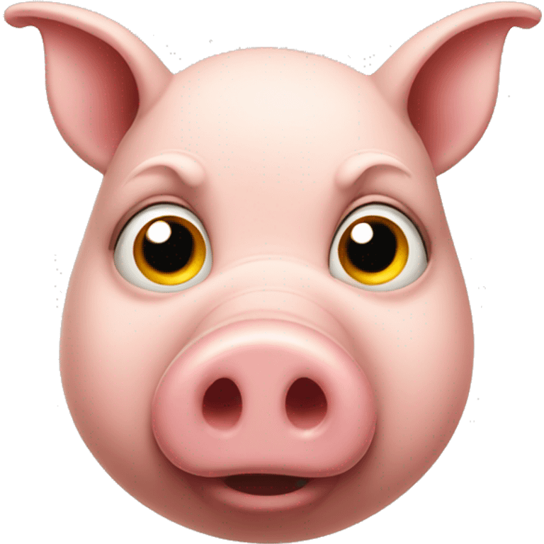 pig with suspicious look emoji