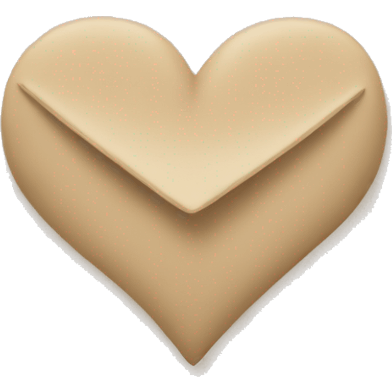 beige letter with beige heart emoji