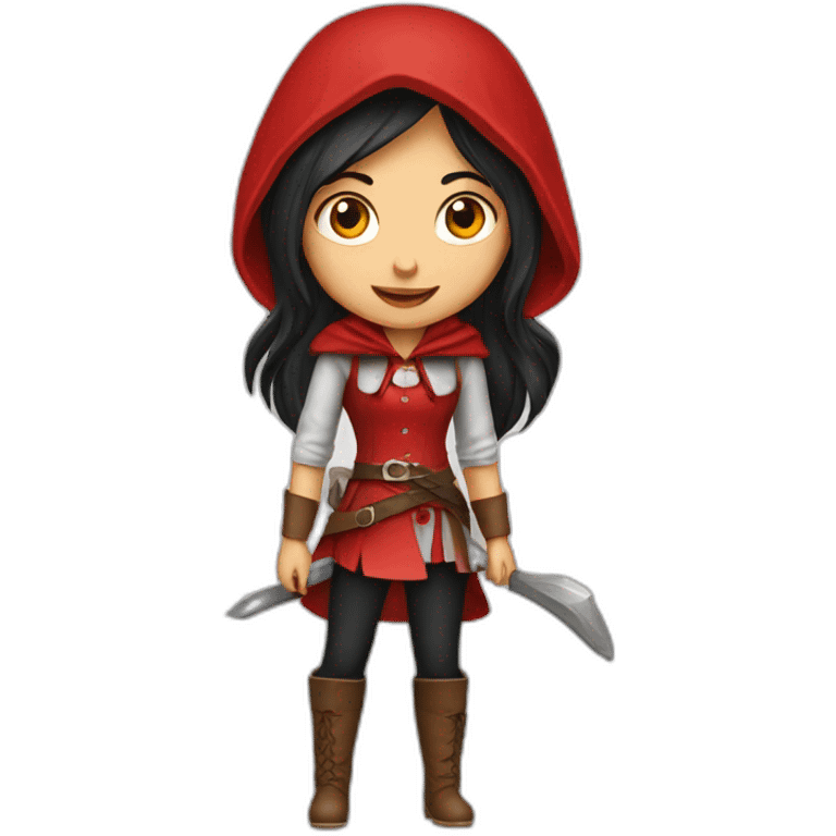 red-ridding-hood-girl-with-long-black-strait-hair-with-white-break emoji