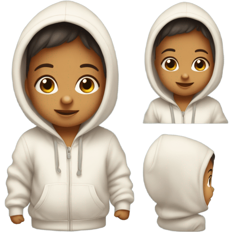 baby wearing a hoodie emoji