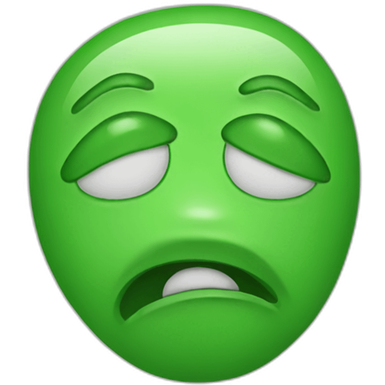 green dropping nose emoji