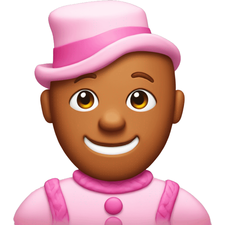 pink gingerbread man emoji