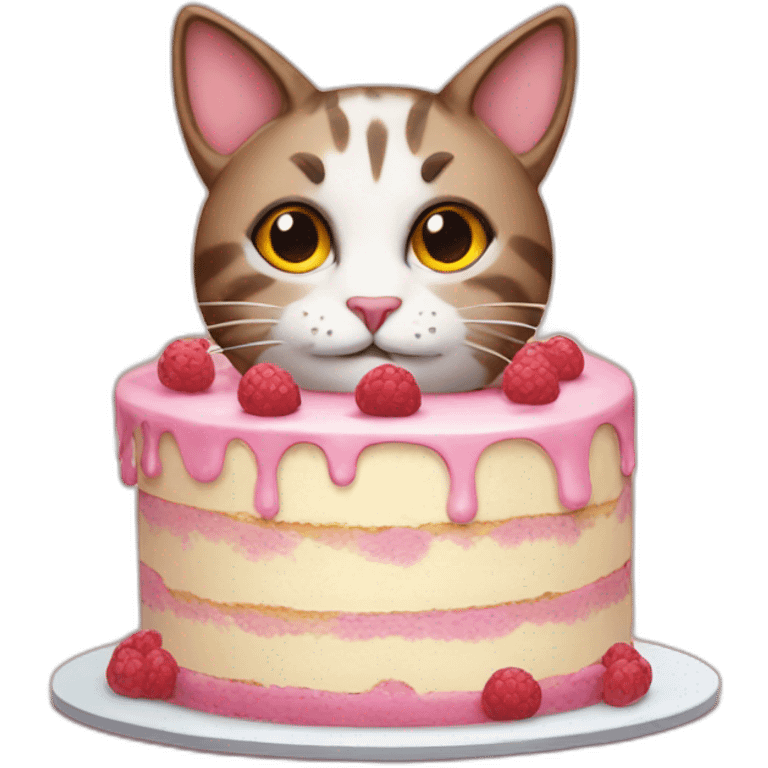 Cat with cake emoji