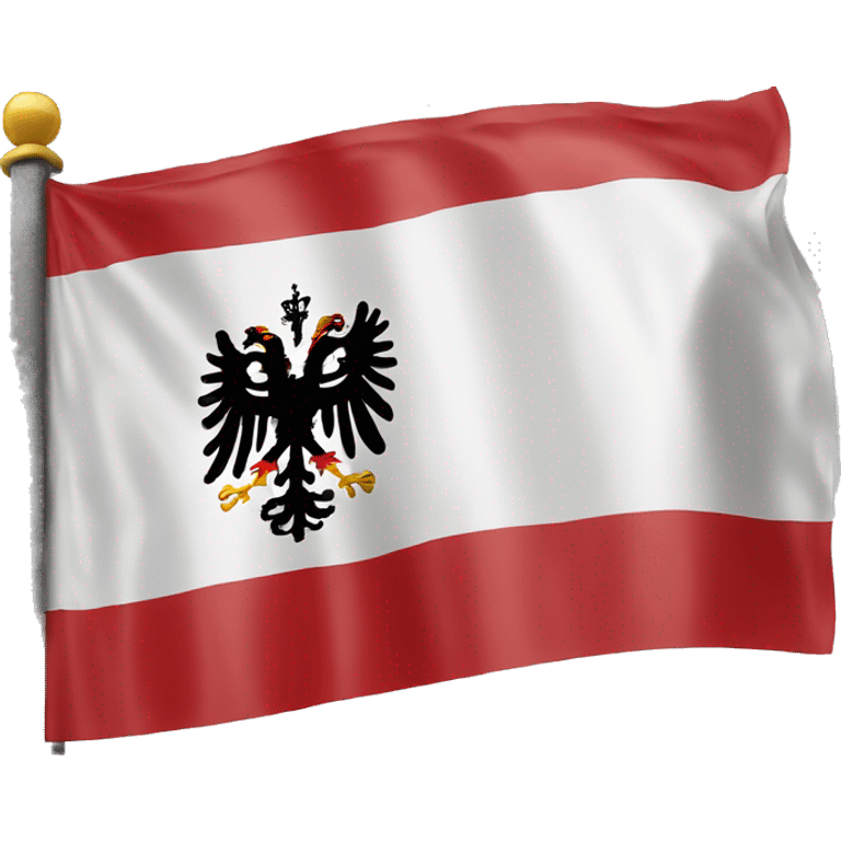 austrian flag emoji but with a coat of arms to the right side of the flag emoji