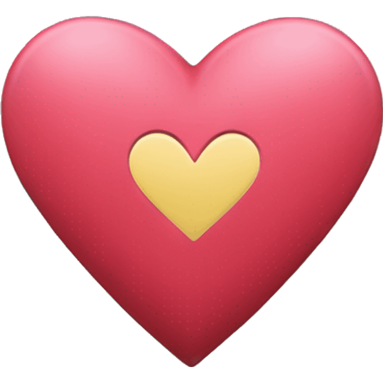 A heart shaped blank emoji with a verified tick inside of it emoji