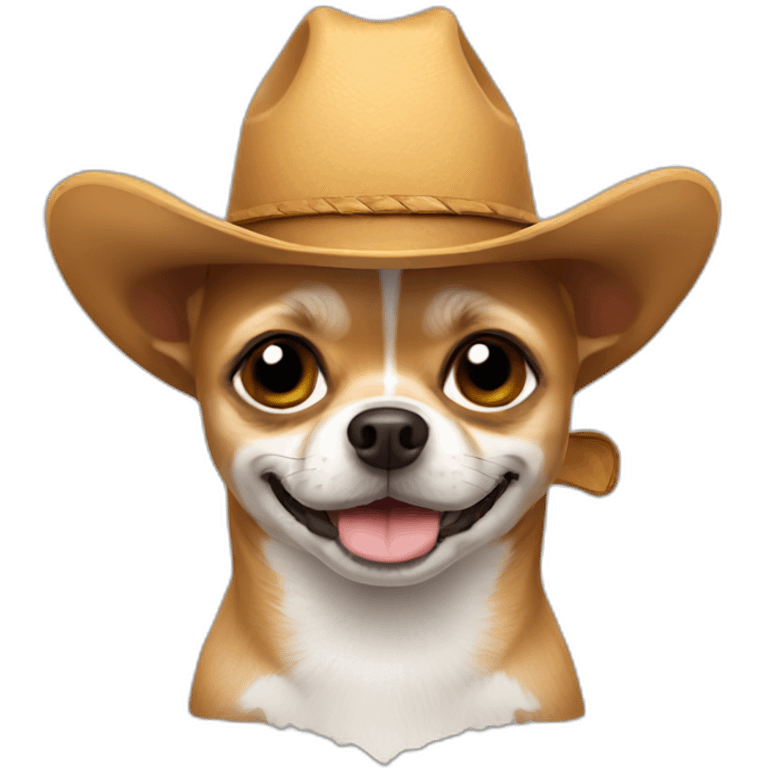 Chihuahua Cowboy Hat emoji