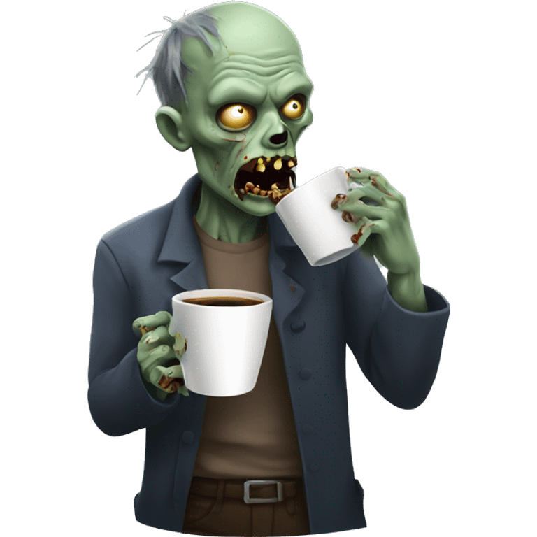 zombie drinking coffee emoji