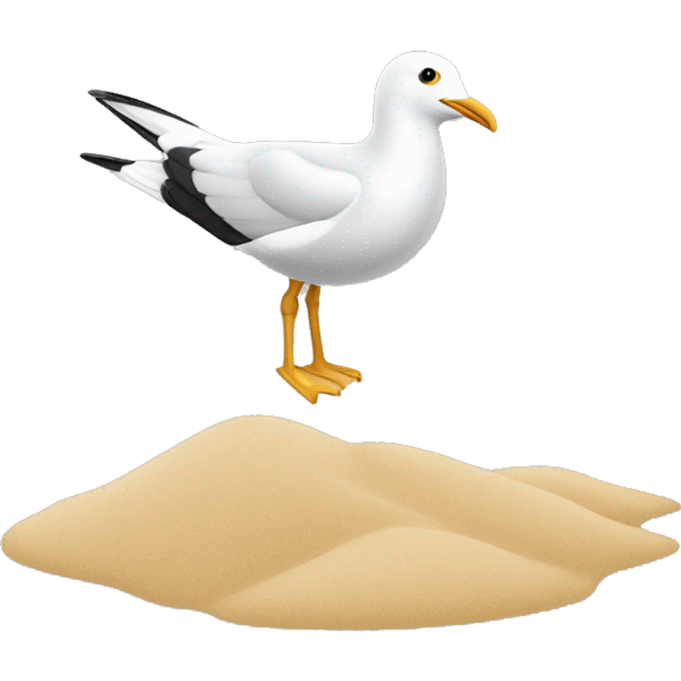 sea sand beach seagulls  emoji