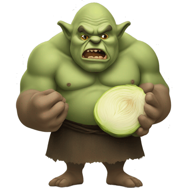 Ogre eating onion emoji