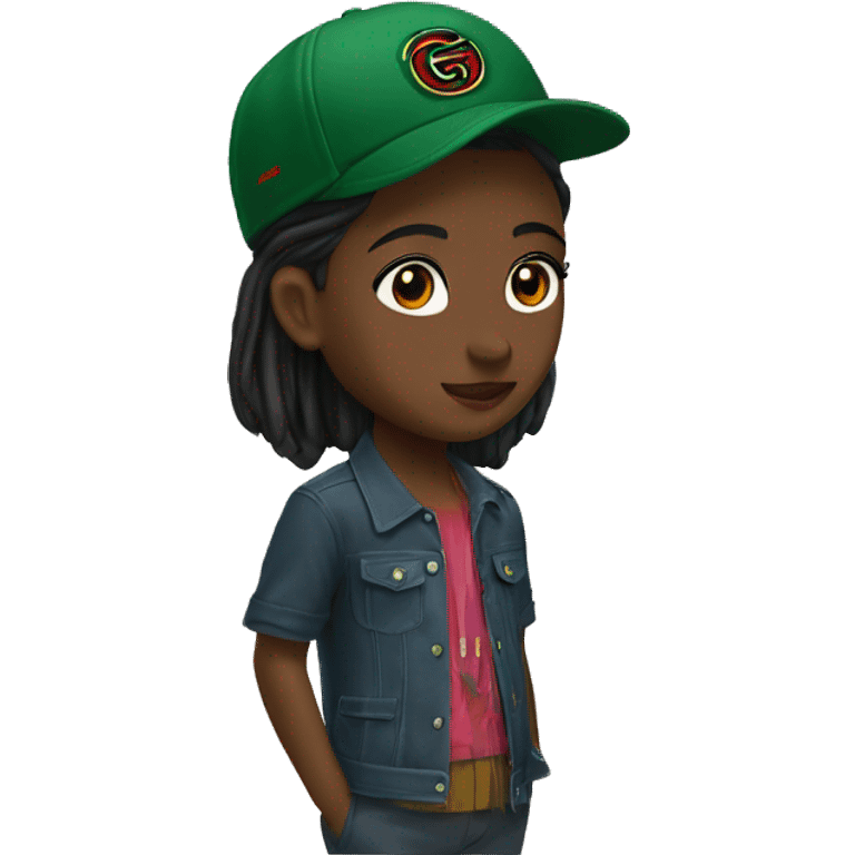 Kirikou avec une casquette Gucci emoji