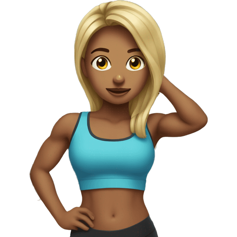 Girl in gym emoji