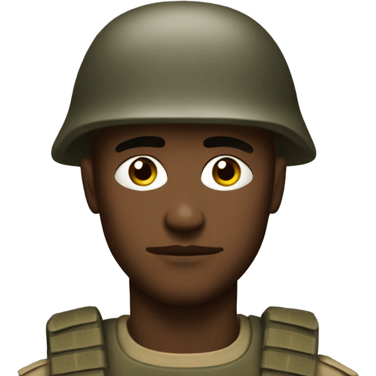 Thousand yard stare soldier  emoji