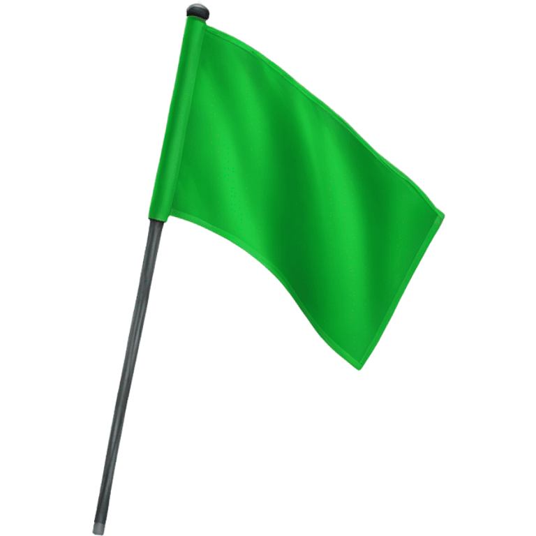 Solid green golf flag  emoji