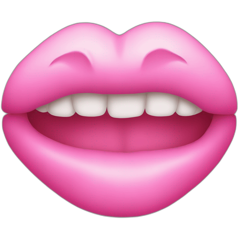 Pink kiss emoji