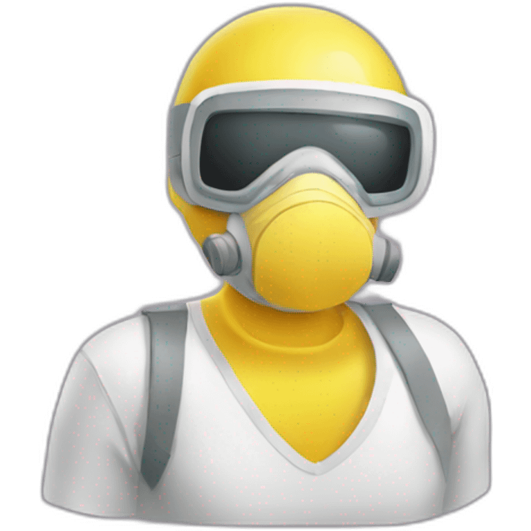 person with radioactivity mask emoji