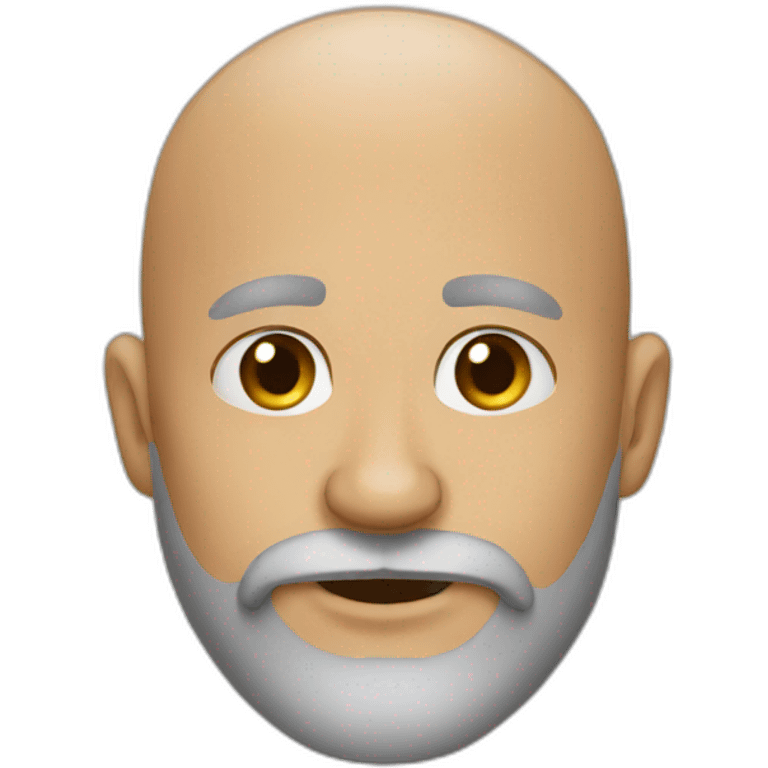 bald and black beard emoji