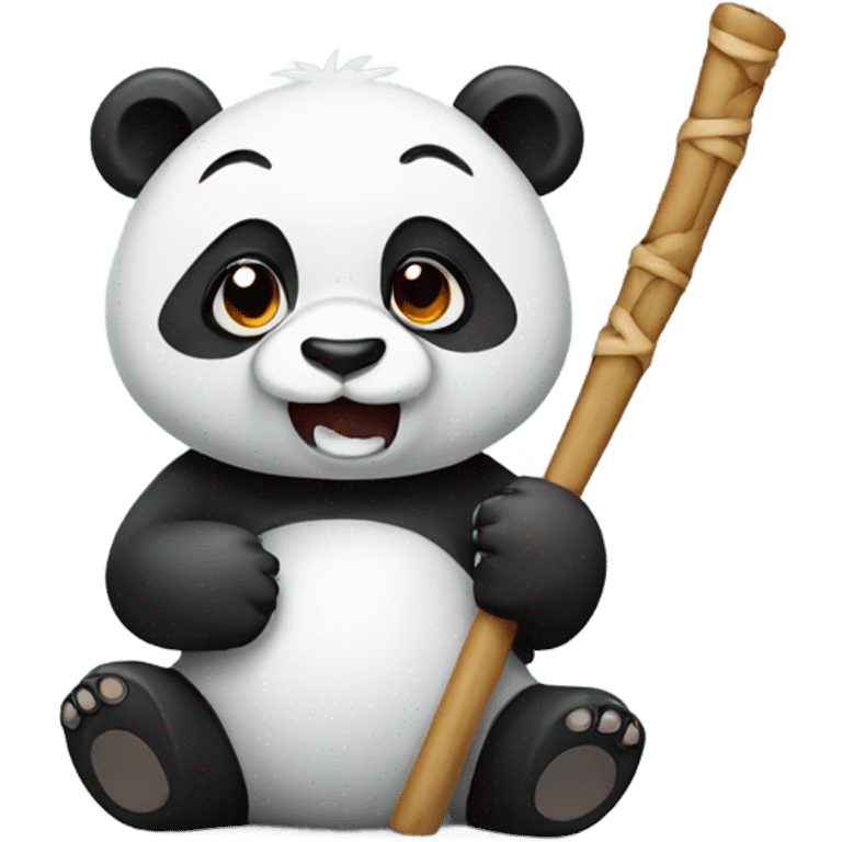 Panda eating cane emoji