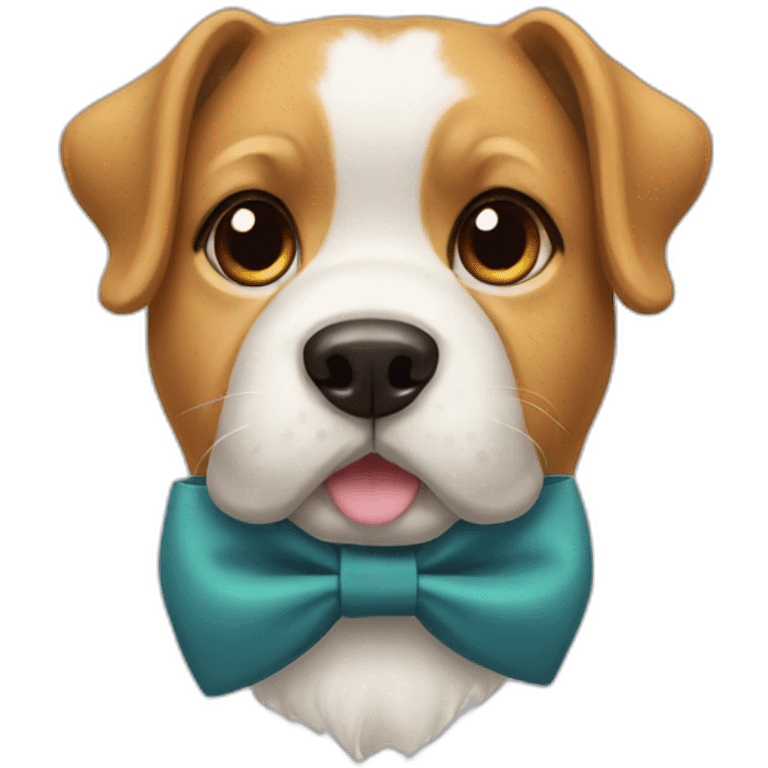 Dog wearing a bow tie  emoji