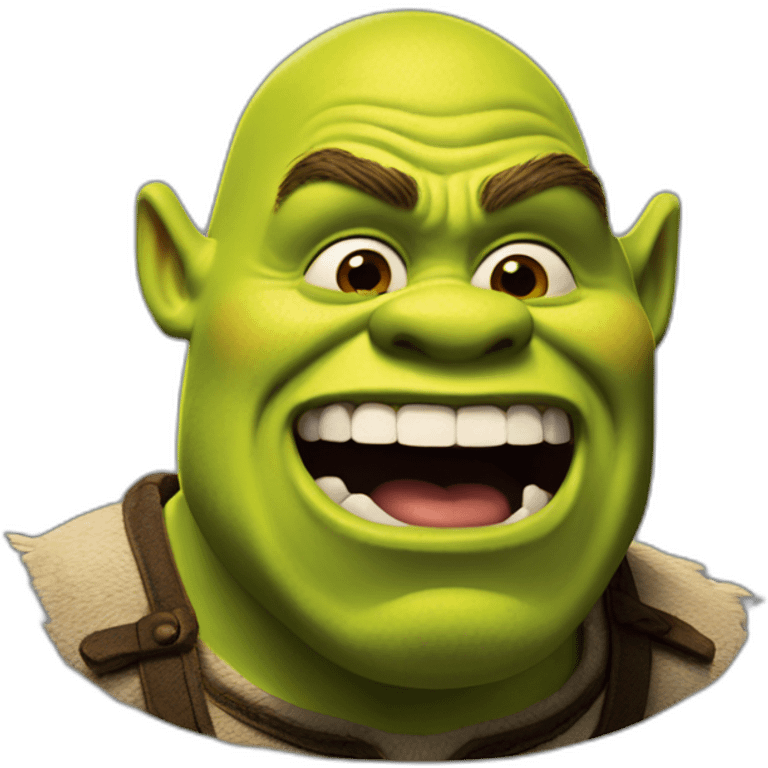 shrek runs and screams emoji