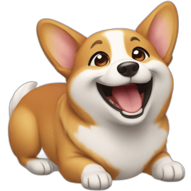 corgy laughing emoji