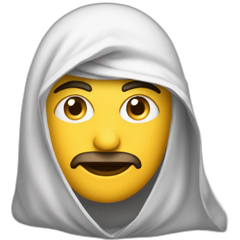 Arabe portant une cagoule emoji