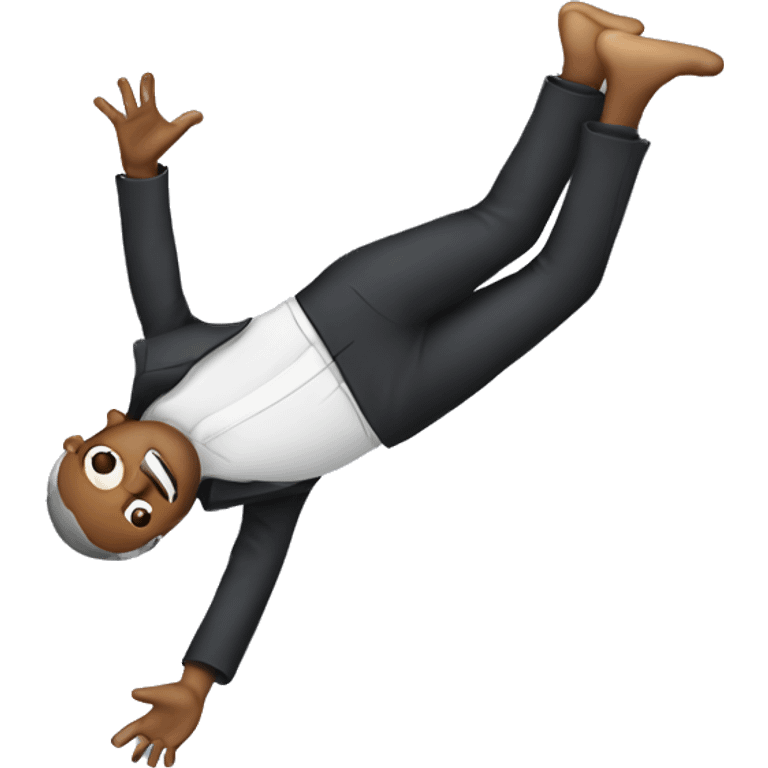 Man floating in the air on his back emoji