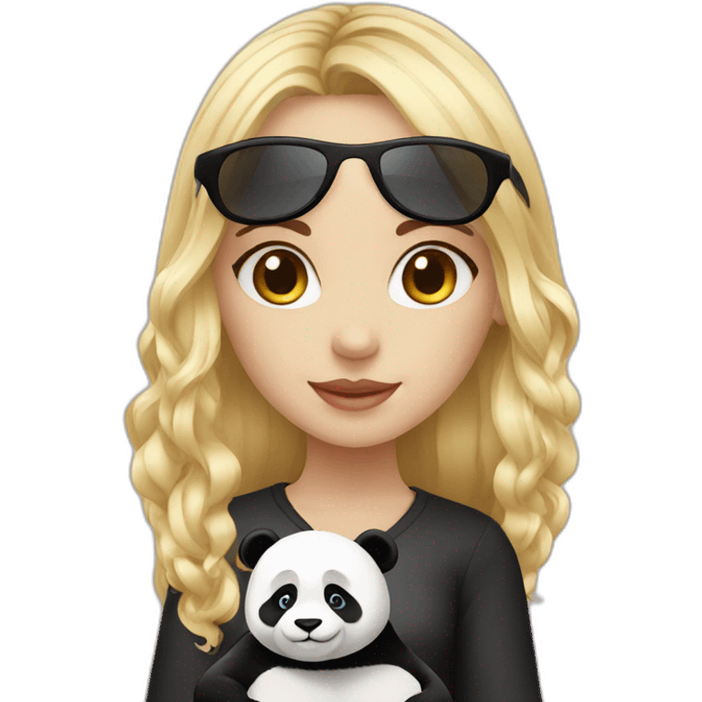 Blonde avec panda emoji