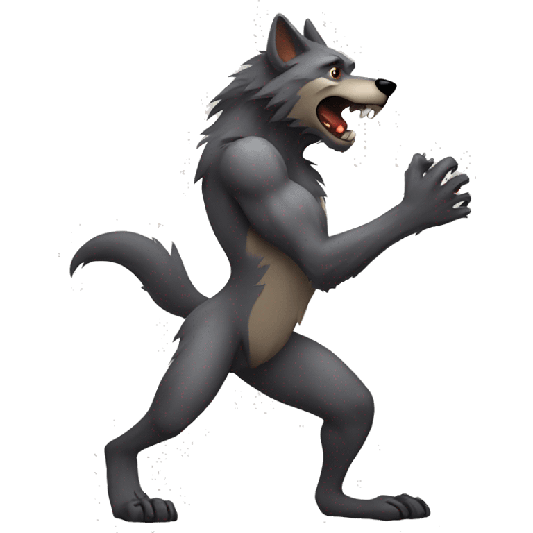 werewolf standing on hind legs  emoji