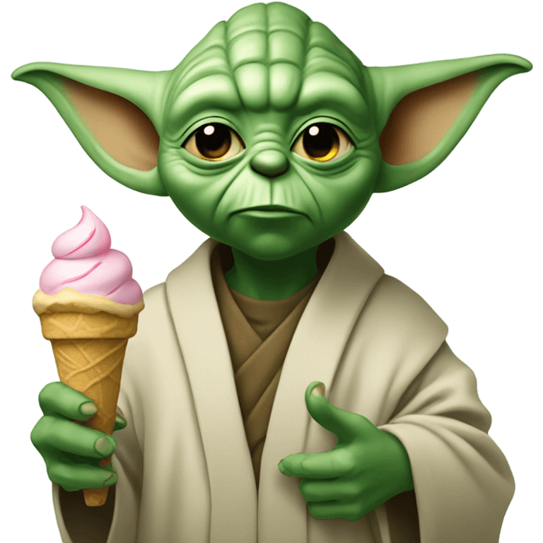 Yoda eating ice cream  emoji