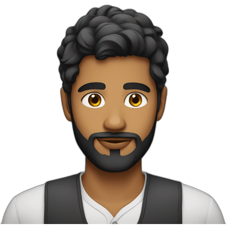 sri lankan 25 year old handsome and stylish guy with a beard emoji