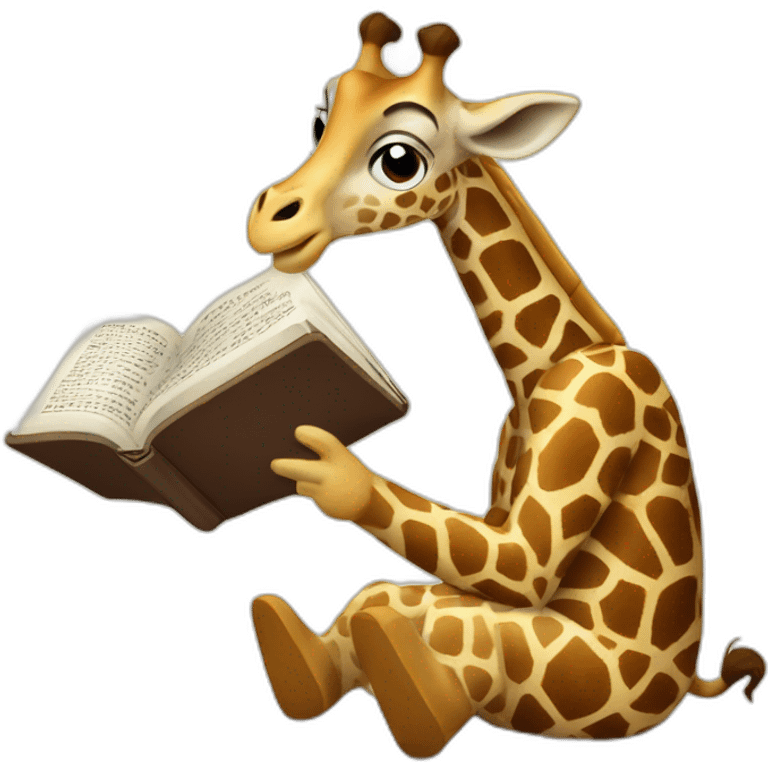 Giraffe Reading Bible emoji