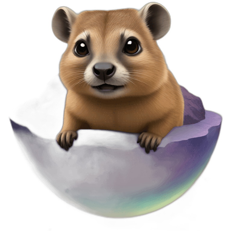 hyrax on a planet emoji