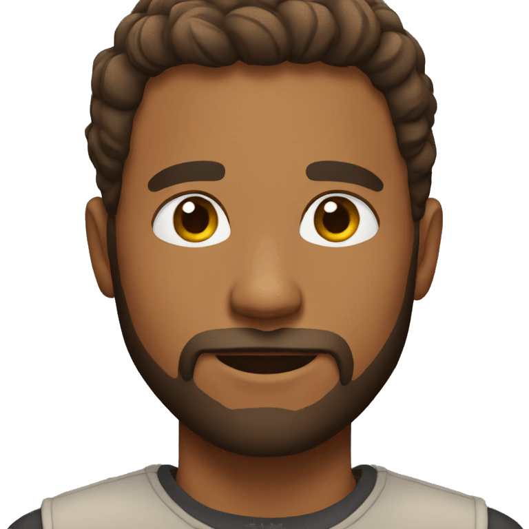 Brown guy with short hair and beard  emoji