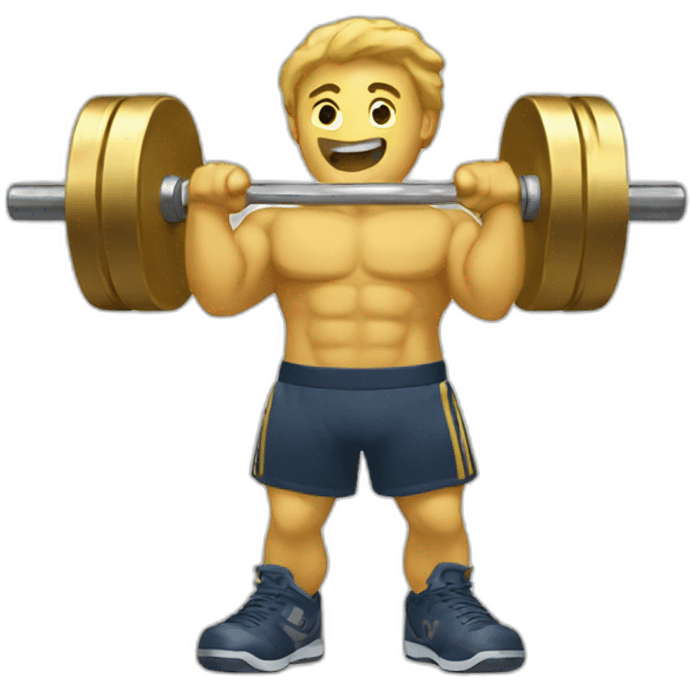 Golden dumbell emoji