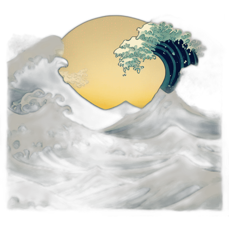 large wave of kanagawa emoji